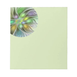 Kleurrijke Fantasie Bloem Modern Abstract Fractal Notitieblok