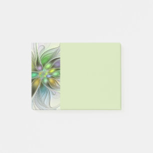 Kleurrijke Fantasie Bloem Modern Abstract Fractal Post-it® Notes