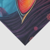 Kleurrijke fantasie kat tissuepapier (Detail)