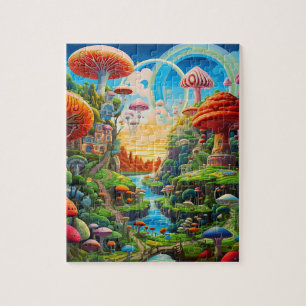 Kleurrijke Fantasie Magie Surrealistisch Land Legpuzzel