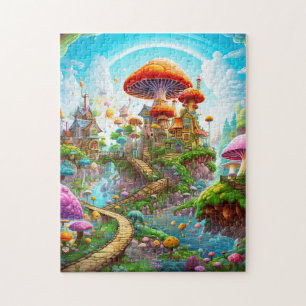 Kleurrijke Fantasie Magie Surrealistisch Land Legpuzzel