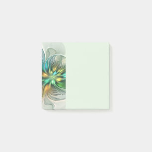 Kleurrijke Fantasie Moderne Abstracte Bloem Fracta Post-it® Notes