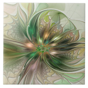 Kleurrijke Fantasie Moderne Abstracte Fractal Tegeltje