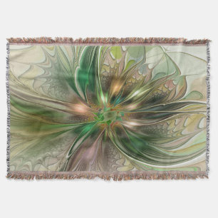 Kleurrijke Fantasie Moderne Abstracte Fractale Blo Deken
