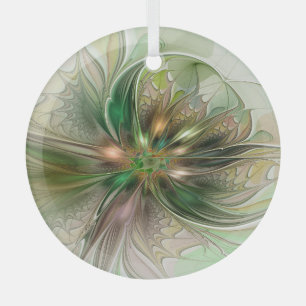 Kleurrijke Fantasie Moderne Abstracte Fractale Blo Glas Ornament