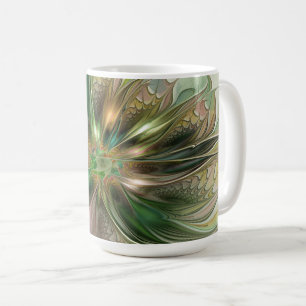 Kleurrijke Fantasie Moderne Abstracte Fractale Blo Koffiemok