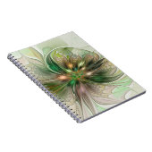 Kleurrijke Fantasie Moderne Abstracte Fractale Blo Notitieboek (Rechterzijde)