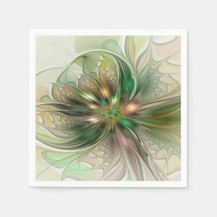 Kleurrijke Fantasie Moderne Abstracte Fractale Blo Servet