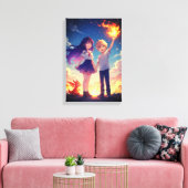 Kleurrijke Fantasie Muurkunst voor Kinderen Canvas Afdruk (Insitu (Woonkamer))