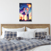 Kleurrijke Fantasie Muurkunst voor Kinderen Canvas Afdruk (Insitu (Slaapkamer))