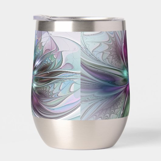 Kleurrijke Fantasy Abstract Modern Fractal Flower (Rechts)