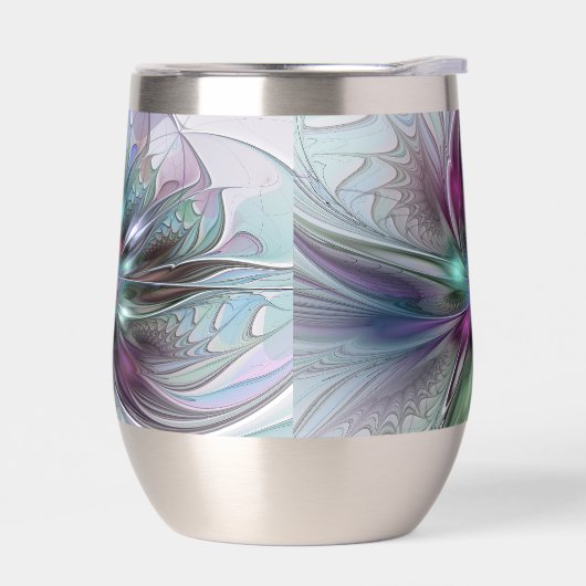 Kleurrijke Fantasy Abstract Modern Fractal Flower (Links)