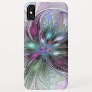 Kleurrijke Fantasy Abstract Modern Fractal Flower iPhone XS Max Hoesje