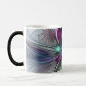 Kleurrijke Fantasy Abstract Modern Fractal Flower Magische Mok (Links)