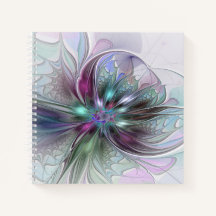 Kleurrijke Fantasy Abstract Modern Fractal Flower