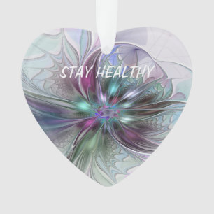 Kleurrijke Fantasy Abstract Modern Fractal Flower Ornament