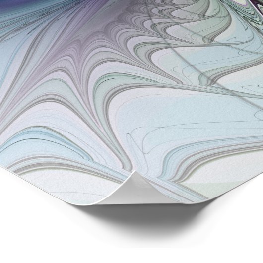 Kleurrijke Fantasy Abstract Modern Fractal Flower Poster (Hoek)