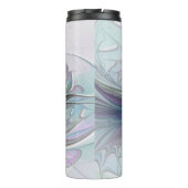 Kleurrijke Fantasy Abstract Modern Fractal Flower Thermosbeker (Achterkant)