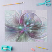 Kleurrijke Fantasy Abstract Modern Fractal Flower Tissuepapier (Craft)