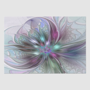 Kleurrijke Fantasy Abstract Modern Fractal Flower Tissuepapier