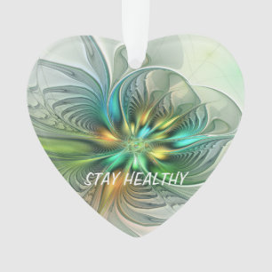 Kleurrijke Fantasy Abstracte Bloem Fractal Art Tek Ornament