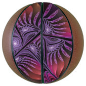 Kleurrijke Fantasy Abstracte Trippy Paarse Fractal Basketbal (Verticaal)