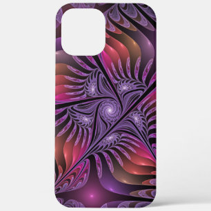 Kleurrijke Fantasy Abstracte Trippy Paarse Fractal iPhone 12 Pro Max Hoesje