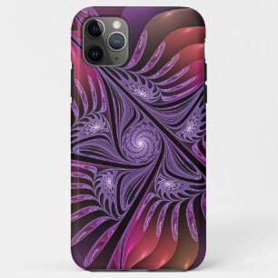 Kleurrijke Fantasy Abstracte Trippy Paarse Fractal iPhone 11 Pro Max Hoesje