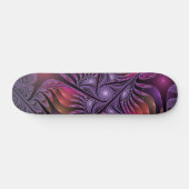 Kleurrijke Fantasy Abstracte Trippy Paarse Fractal Skateboard (Horizontaal)