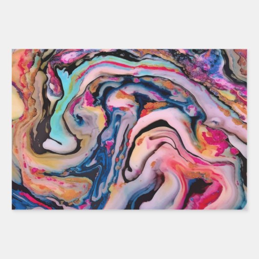 Kleurrijke Fantasy Abstraction Inpakpapier Vel (Voorkant 2)