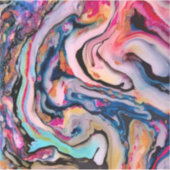 Kleurrijke Fantasy Abstraction Sticker (Voorkant)