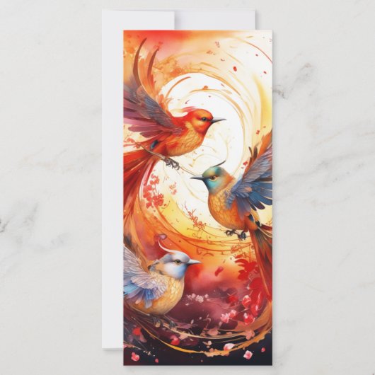 Kleurrijke Fantasy Bird Art (Voorkant)