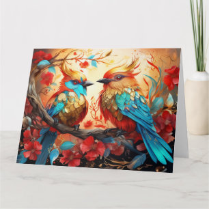 Kleurrijke Fantasy Bird Kaart