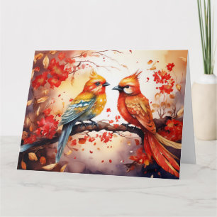 Kleurrijke Fantasy Bird Kaart