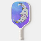 Kleurrijke Fantasy Crescent Moon Scroll Shapes Sky Pickleball Paddle (Voorkant)