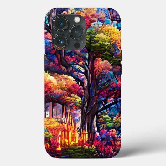 Kleurrijke Fantasy Foliage Case-Mate iPhone Case (Achterkant)