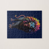 Kleurrijke Fantasy Kunst Een Leeuw Legpuzzel (Horizontaal)