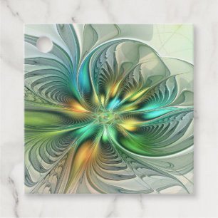 Kleurrijke Fantasy Modern Abstract Flower Custom Bedankjes Labels