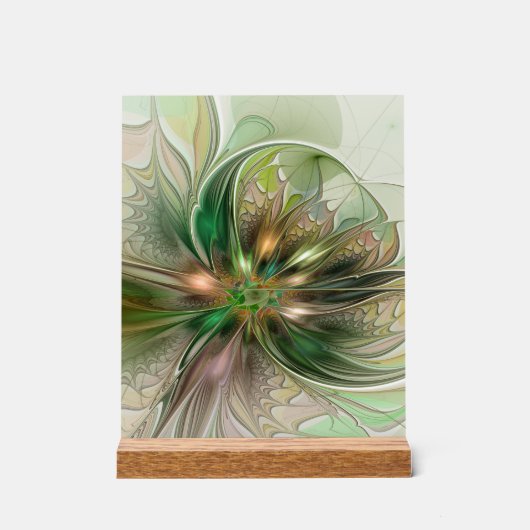 Kleurrijke Fantasy Modern Abstracte fractale venti Acryl Bord (Voorkant)