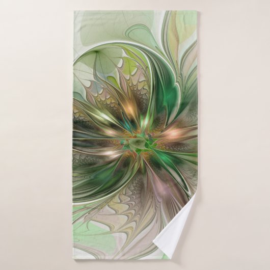 Kleurrijke Fantasy Modern Abstracte fractale venti Badhanddoek (Badhanddoek)