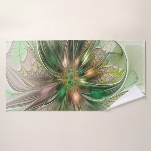 Kleurrijke Fantasy Modern Abstracte fractale venti Badhanddoek (Badhanddoek)