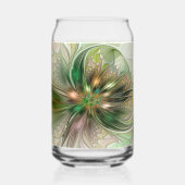 Kleurrijke Fantasy Modern Abstracte fractale venti Blikvorm Glas (Achterkant)