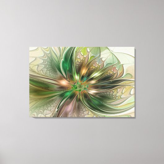 Kleurrijke Fantasy Modern Abstracte fractale venti Canvas Afdruk (Voorkant)