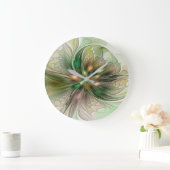 Kleurrijke Fantasy Modern Abstracte fractale venti Grote Klok (Huis)