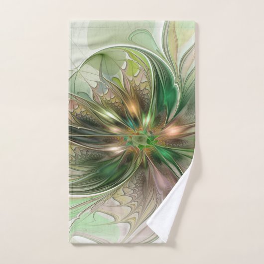 Kleurrijke Fantasy Modern Abstracte fractale venti Handdoek (Handdoek)