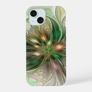 Kleurrijke Fantasy Modern Abstracte fractale venti iPhone 15 Hoesje