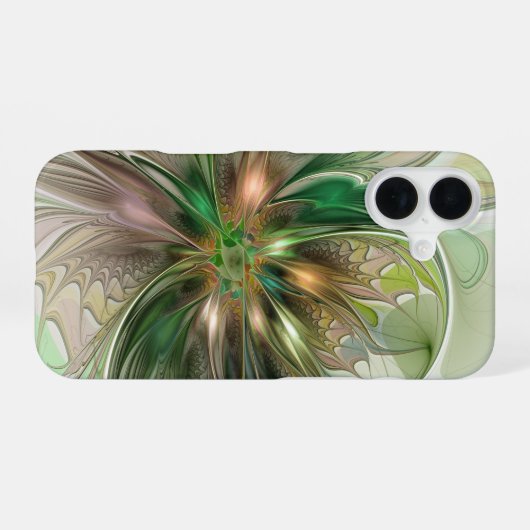 Kleurrijke Fantasy Modern Abstracte fractale venti iPhone 16 Hoesje (Achterkant horizontaal)