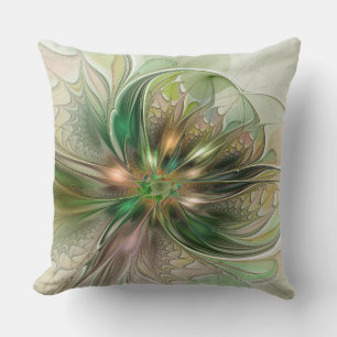 Kleurrijke Fantasy Modern Abstracte fractale venti Kussen