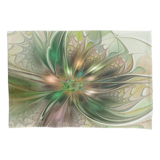 Kleurrijke Fantasy Modern Abstracte fractale venti Kussensloop (Voorkant)