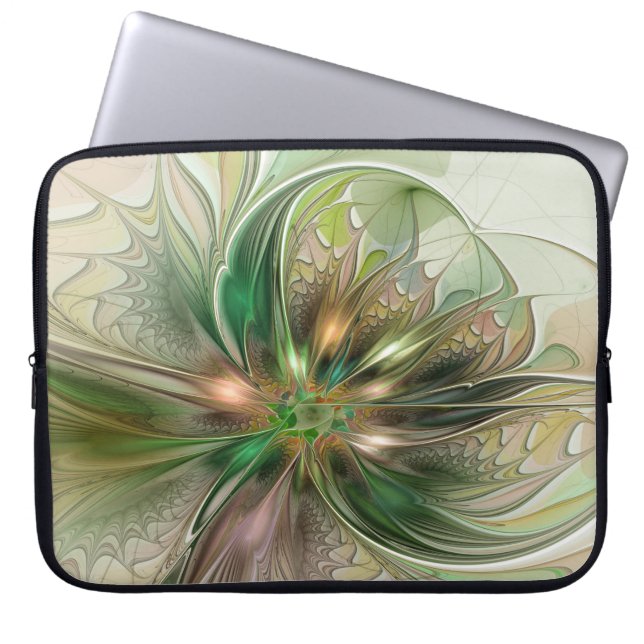 Kleurrijke Fantasy Modern Abstracte fractale venti Laptop Sleeve (Voorkant)